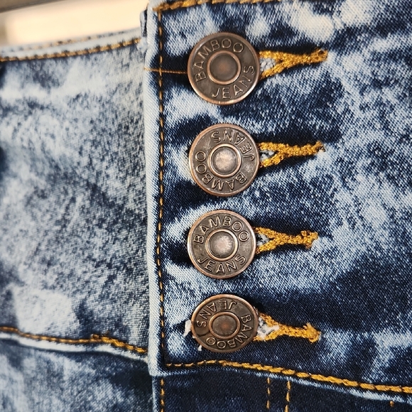 BAMBOO High Rise Light Blue Ripped Jeans - Picture 2 of 9